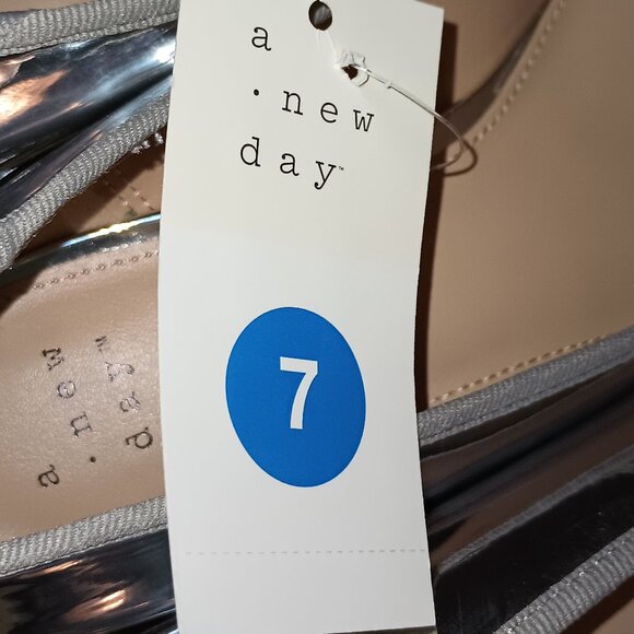 NEW A New Day™ Women's Joy Ballet Pumps Silver - Picture 7 of 12